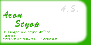 aron styop business card